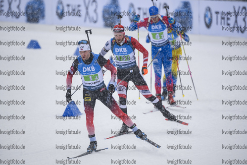 18.01.2019, xkvx, Biathlon IBU Weltcup Ruhpolding, Staffel Herren, v.l. Erlend Bjoentegaard (Norway) in aktion / in action competes