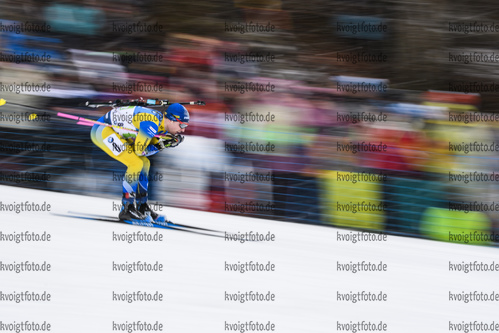 18.01.2019, xkvx, Biathlon IBU Weltcup Ruhpolding, Staffel Herren, v.l. Jesper Nelin (Sweden) in aktion / in action competes