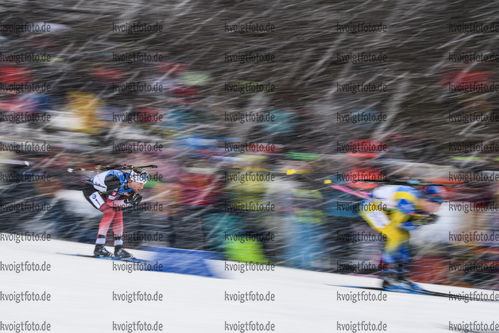18.01.2019, xkvx, Biathlon IBU Weltcup Ruhpolding, Staffel Herren, v.l. Erlend Bjoentegaard (Norway) in aktion / in action competes