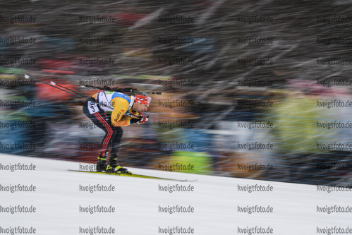 18.01.2019, xkvx, Biathlon IBU Weltcup Ruhpolding, Staffel Herren, v.l. Philipp Nawrath (Germany) in aktion / in action competes