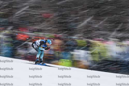 18.01.2019, xkvx, Biathlon IBU Weltcup Ruhpolding, Staffel Herren, v.l. Simon Desthieux (France) in aktion / in action competes
