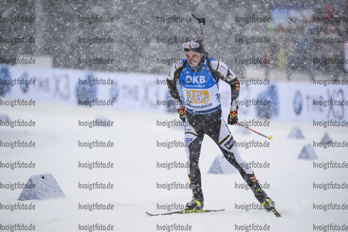 18.01.2019, xkvx, Biathlon IBU Weltcup Ruhpolding, Staffel Herren, v.l. Tom Lahaye-Goffart (Belgium) in aktion / in action competes