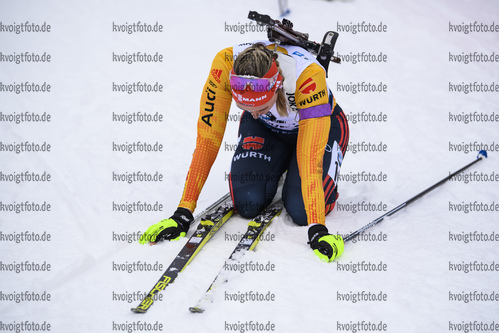 19.01.2019, xkvx, Biathlon IBU Weltcup Ruhpolding, Verfolgung Damen, v.l. Denise Herrmann (Germany) im Ziel / in the finish