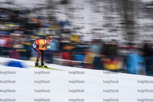 19.01.2019, xkvx, Biathlon IBU Weltcup Ruhpolding, Verfolgung Herren, v.l. Johannes Kuehn (Germany) in aktion / in action competes