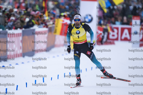 19.01.2019, xkvx, Biathlon IBU Weltcup Ruhpolding, Verfolgung Herren, v.l. Martin Fourcade (France) im Ziel / in the finish