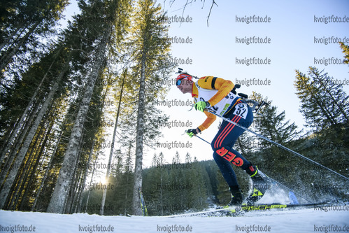23.01.2019, xkvx, Biathlon IBU Weltcup Pokljuka, Einzel Herren, v.l. Johannes Kuehn (Germany) in aktion / in action competes