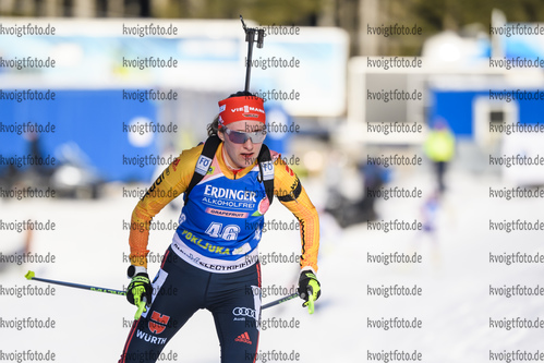 24.01.2019, xkvx, Biathlon IBU Weltcup Pokljuka, Einzel Damen, v.l. Janina Hettich (Germany) in aktion / in action competes