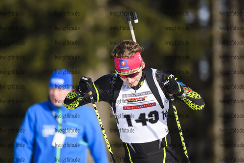 25.01.2020, xkvx, Biathlon DSV Deutschlandpokal Oberhof, Sprint - maennlich, v.l. Janik Loew (Germany)  / 