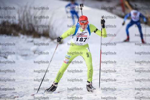 25.01.2020, xkvx, Biathlon DSV Deutschlandpokal Oberhof, Sprint - maennlich, v.l. Finn Heisig (Germany)  / 