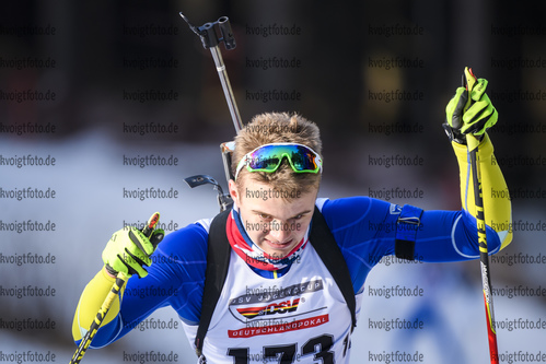 25.01.2020, xkvx, Biathlon DSV Deutschlandpokal Oberhof, Sprint - maennlich, v.l. Paul Guenther (Germany)  / 