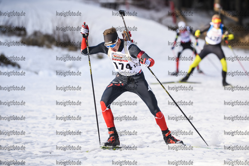 25.01.2020, xkvx, Biathlon DSV Deutschlandpokal Oberhof, Sprint - maennlich, v.l. Silas Merten (Germany)  / 