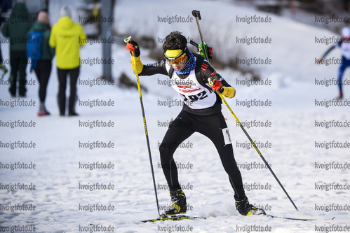 25.01.2020, xkvx, Biathlon DSV Deutschlandpokal Oberhof, Sprint - maennlich, v.l. Joe Benedict Bretschneider (Germany)  / 