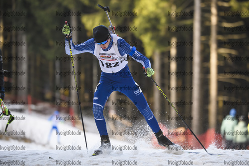 25.01.2020, xkvx, Biathlon DSV Deutschlandpokal Oberhof, Sprint - maennlich, v.l. Raphael Heiland (Germany)  / 
