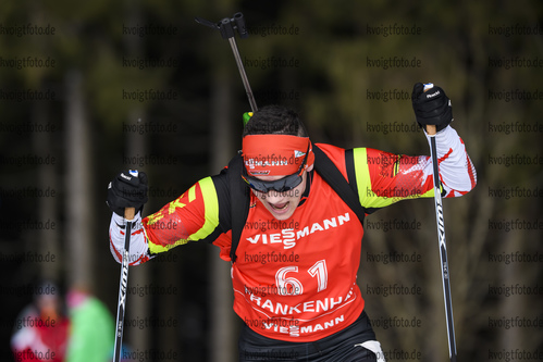 26.01.2020, xkvx, Biathlon DSV Deutschlandpokal Oberhof, Pursuit - maennlich, v.l. Maximilian Schneider (Germany)  / 