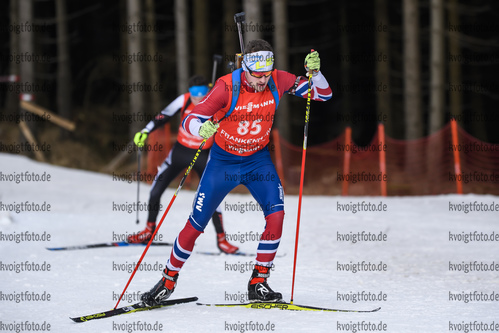 26.01.2020, xkvx, Biathlon DSV Deutschlandpokal Oberhof, Pursuit - maennlich, v.l. Konstantin Mueller (Germany)  / 