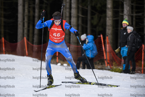26.01.2020, xkvx, Biathlon DSV Deutschlandpokal Oberhof, Pursuit - maennlich, v.l. Frederic Messner (Germany)  / 