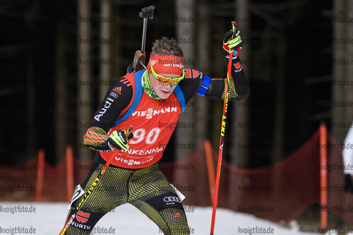 26.01.2020, xkvx, Biathlon DSV Deutschlandpokal Oberhof, Pursuit - maennlich, v.l. Tim Wolter (Germany)  / 