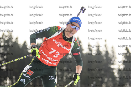 26.01.2020, xkvx, Biathlon DSV Deutschlandpokal Oberhof, Pursuit - maennlich, v.l. David Zobel (Germany)  / 