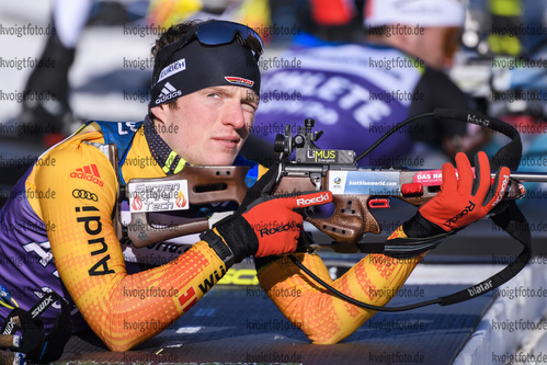 07.02.2020, xkvx, Biathlon IBU Cup Martell, Training Damen und Herren, v.l. Lucas Fratzscher (Germany)  / 