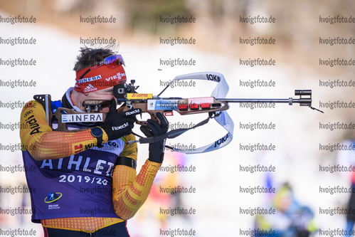 07.02.2020, xkvx, Biathlon IBU Cup Martell, Training Damen und Herren, v.l. Roman Rees (Germany)  / 