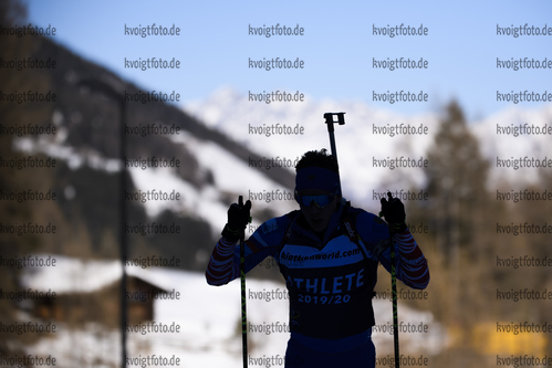 07.02.2020, xkvx, Biathlon IBU Cup Martell, Training Damen und Herren, v.l. Vasilii Tomshin (Russia)  / 