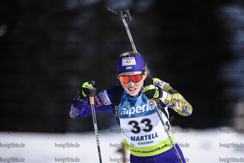 08.02.2020, xkvx, Biathlon IBU Cup Martell, Sprint Damen, v.l. Nadiia Bielkina (Ukraine) in aktion / in action competes