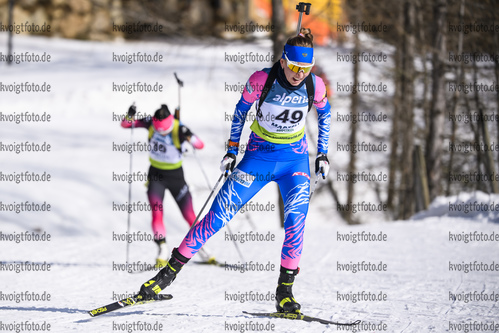 08.02.2020, xkvx, Biathlon IBU Cup Martell, Sprint Damen, v.l. Victoria Slivko (Russia) in aktion / in action competes