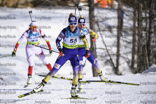 08.02.2020, xkvx, Biathlon IBU Cup Martell, Sprint Damen, v.l. Yuliia Zhuravok (Ukraine) in aktion / in action competes