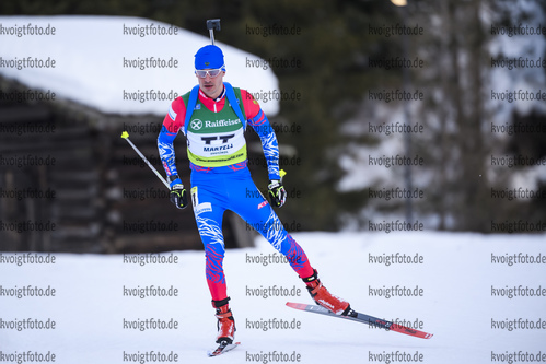 08.02.2020, xkvx, Biathlon IBU Cup Martell, Sprint Herren, v.l. Vadim Filimonov (Russia) in aktion / in action competes