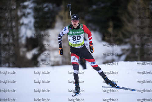 08.02.2020, xkvx, Biathlon IBU Cup Martell, Sprint Herren, v.l. Tobias Eberhard (Austria) in aktion / in action competes
