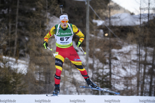 08.02.2020, xkvx, Biathlon IBU Cup Martell, Sprint Herren, v.l. Thierry Langer (Belgium) in aktion / in action competes