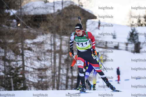 08.02.2020, xkvx, Biathlon IBU Cup Martell, Sprint Herren, v.l. Nikolaus Leitinger (Austria) in aktion / in action competes