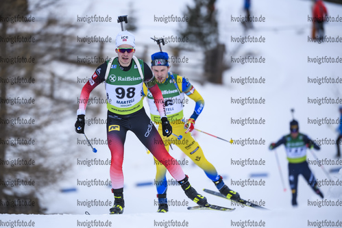 08.02.2020, xkvx, Biathlon IBU Cup Martell, Sprint Herren, v.l. Sindre Fjellheim Jorde (Norway) in aktion / in action competes