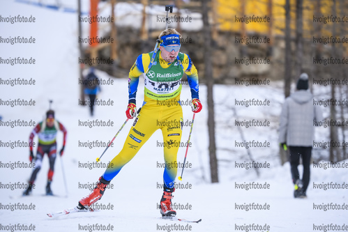 08.02.2020, xkvx, Biathlon IBU Cup Martell, Sprint Herren, v.l. Emil Nykvist (Sweden) in aktion / in action competes