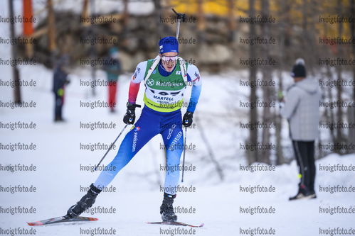 08.02.2020, xkvx, Biathlon IBU Cup Martell, Sprint Herren, v.l. Sandro Bovisi (Switzerland) in aktion / in action competes