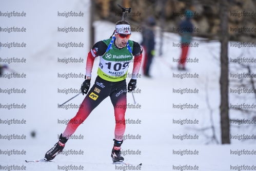 08.02.2020, xkvx, Biathlon IBU Cup Martell, Sprint Herren, v.l. Sturla Holm Laegreid (Norway) in aktion / in action competes