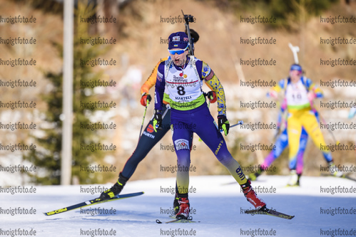 09.02.2020, xkvx, Biathlon IBU Cup Martell, Massenstart Damen, v.l. Olga Abramova (Ukraine) in aktion / in action competes