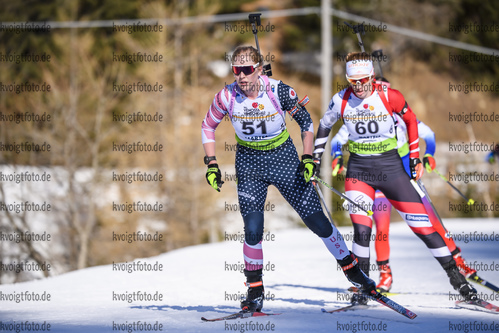 09.02.2020, xkvx, Biathlon IBU Cup Martell, Massenstart Damen, v.l. Madeleine Phaneuf (United States) in aktion / in action competes