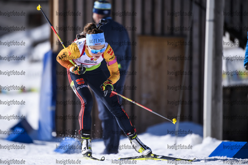 09.02.2020, xkvx, Biathlon IBU Cup Martell, Massenstart Damen, v.l. Marion Deigentesch (Germany) in aktion / in action competes