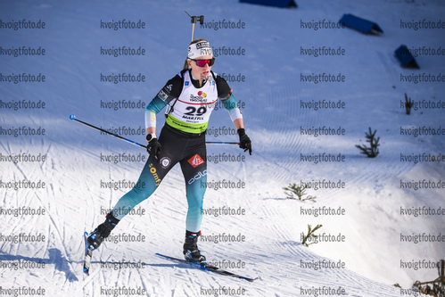 09.02.2020, xkvx, Biathlon IBU Cup Martell, Massenstart Damen, v.l. Sophie Chauveau (France) in aktion / in action competes