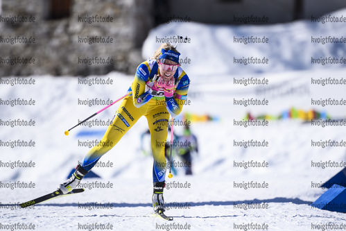 09.02.2020, xkvx, Biathlon IBU Cup Martell, Massenstart Damen, v.l. Ingela Andersson (Sweden) in aktion / in action competes