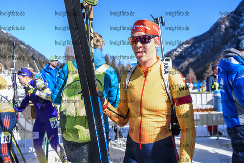 09.02.2020, xkvx, Biathlon IBU Cup Martell, Massenstart Damen, v.l. Maren Hammerschmidt (Germany) im Ziel / in the finish