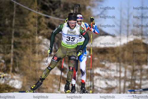 09.02.2020, xkvx, Biathlon IBU Cup Martell, Massenstart Herren, v.l. Niklas Homberg (Germany) in aktion / in action competes
