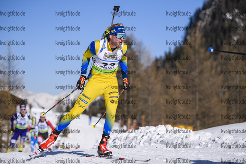 09.02.2020, xkvx, Biathlon IBU Cup Martell, Massenstart Herren, v.l. Emil Nykvist (Sweden) in aktion / in action competes