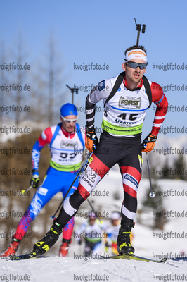 09.02.2020, xkvx, Biathlon IBU Cup Martell, Massenstart Herren, v.l. Patrick Jakob (Austria) in aktion / in action competes