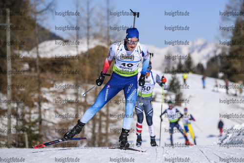 09.02.2020, xkvx, Biathlon IBU Cup Martell, Massenstart Herren, v.l. Sandro Bovisi (Switzerland) in aktion / in action competes