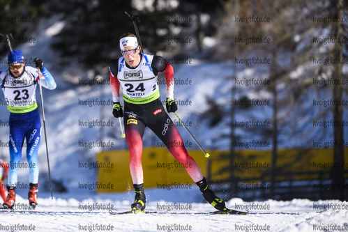 09.02.2020, xkvx, Biathlon IBU Cup Martell, Massenstart Herren, v.l. Lars Helge Birkeland (Norway) in aktion / in action competes