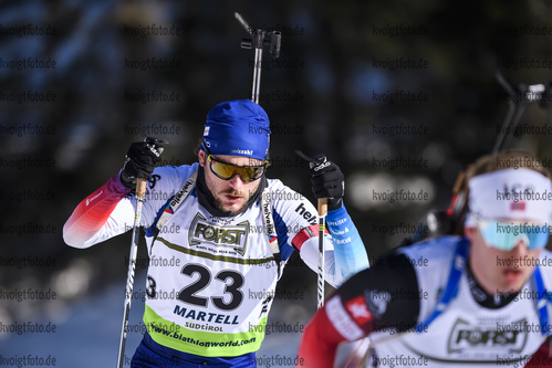 09.02.2020, xkvx, Biathlon IBU Cup Martell, Massenstart Herren, v.l. Jeremy Finello (Switzerland) in aktion / in action competes