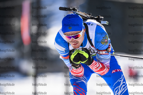 09.02.2020, xkvx, Biathlon IBU Cup Martell, Massenstart Herren, v.l. Kirill Streltsov (Russia) in aktion / in action competes