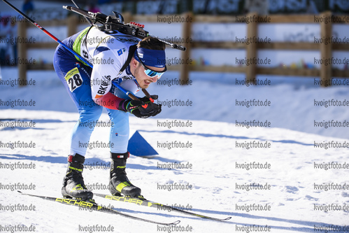 09.02.2020, xkvx, Biathlon IBU Cup Martell, Massenstart Herren, v.l. Joscha Burkhalter (Switzerland) in aktion / in action competes